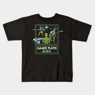 Gamer Player Alien Kids T-Shirt